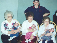 Great Aunts with Triplets